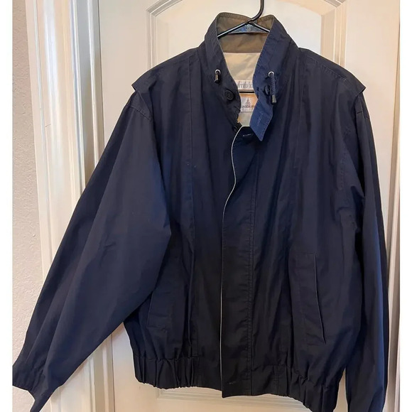 London Fog men’s limited edition navy‎ & tan jacket. Size L - Picture 1 of 9